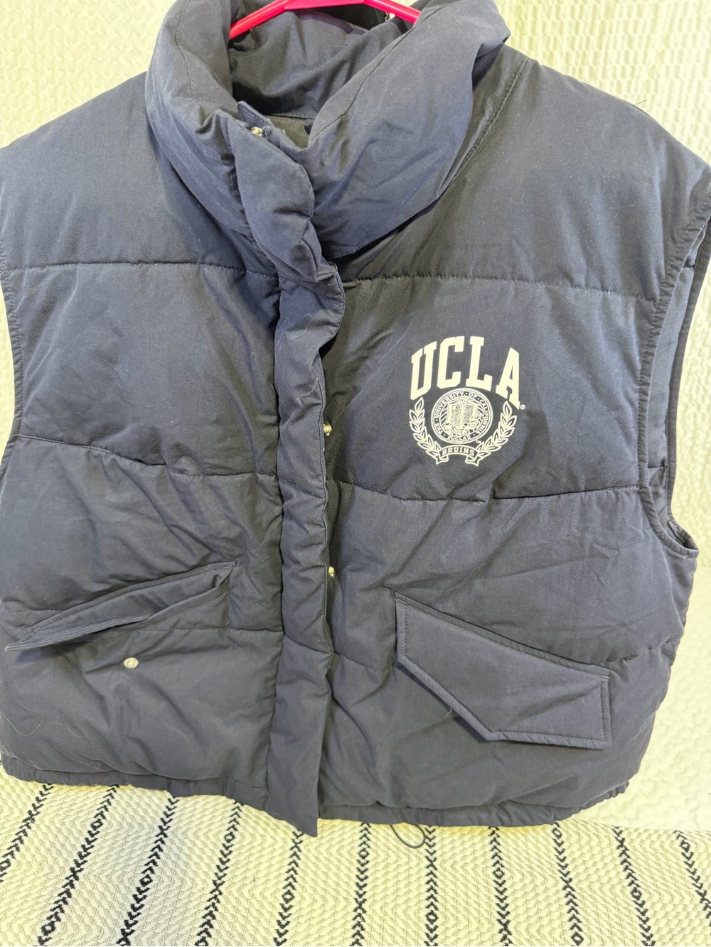 H&M Navy Jacket with Pink Trim